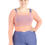 Capezio Sunset Nostalgia Collection Dusk Longsleeve Mesh Top, Adults