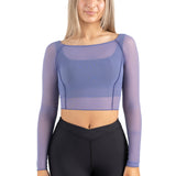 Capezio Sunset Nostalgia Collection Dusk Longsleeve Mesh Top, Adults