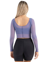 Capezio Sunset Nostalgia Collection Dusk Longsleeve Mesh Top, Adults