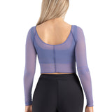 Capezio Sunset Nostalgia Collection Dusk Longsleeve Mesh Top, Adults