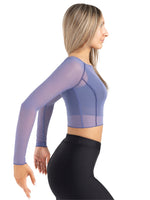 Capezio Sunset Nostalgia Collection Dusk Longsleeve Mesh Top, Adults