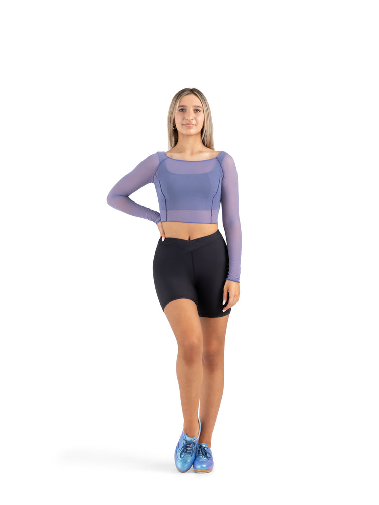 Capezio Sunset Nostalgia Collection Dusk Longsleeve Mesh Top, Adults