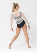 Studio 7 Long Sleeve Fishnet Crop, Adults