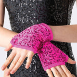 Studio 7 Sequin Fingerless Gloves