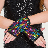 Studio 7 Sequin Fingerless Gloves