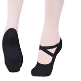 Capezio Hanami Canvas Ballet Shoe, Black, White, Childs