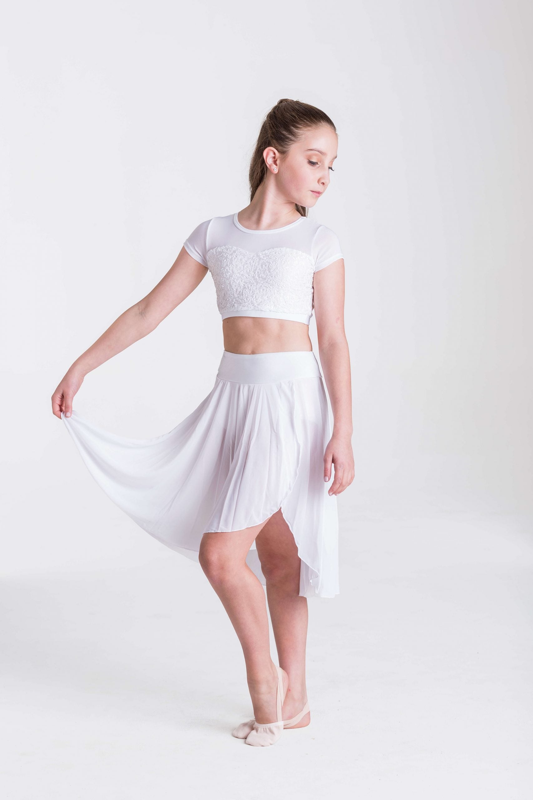 Mesh hotsell skirt white